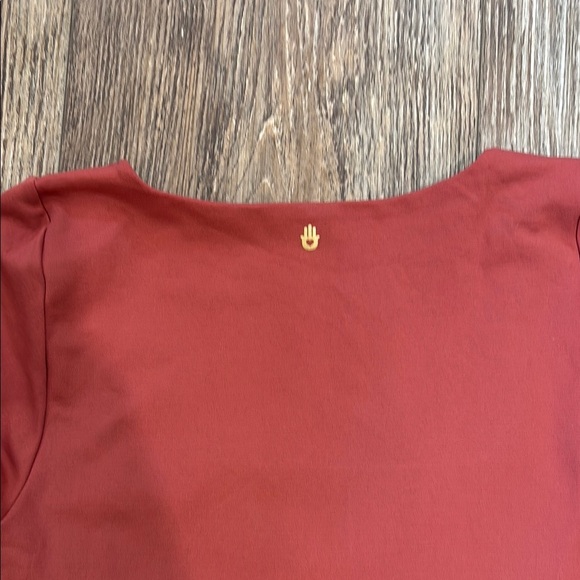 SPIRITUAL GANGSTER Shayla Seamless Long Sleeve in Rosewood Rose Women's Size M/L - Picture 9 of 9